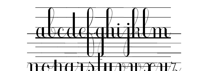 Ecolier_lignes_court Font LOWERCASE