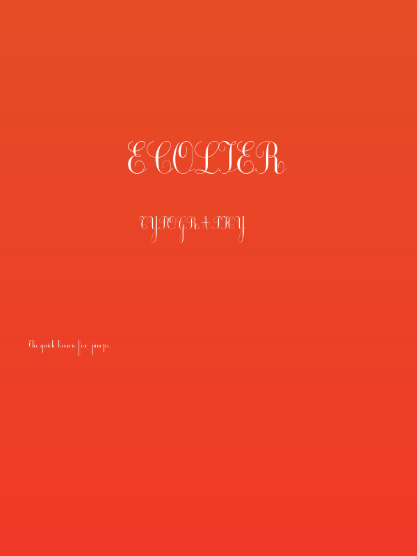 Ecolier Poster
