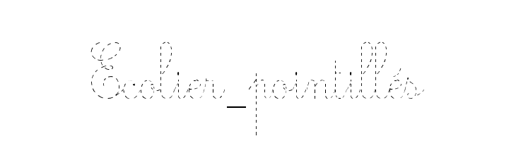Ecolier_pointillés Font