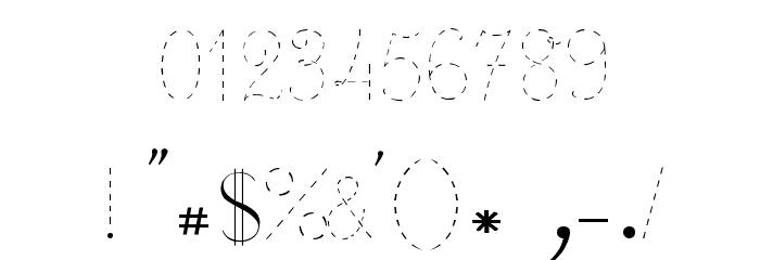 Ecolier_pointillés Font OTHER CHARS
