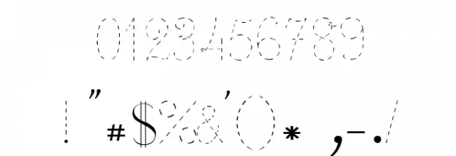 Ecolier_pointillés Font OTHER CHARS