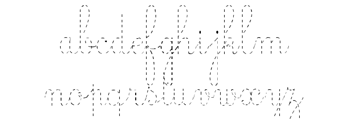 Ecolier_pointillés Font LOWERCASE