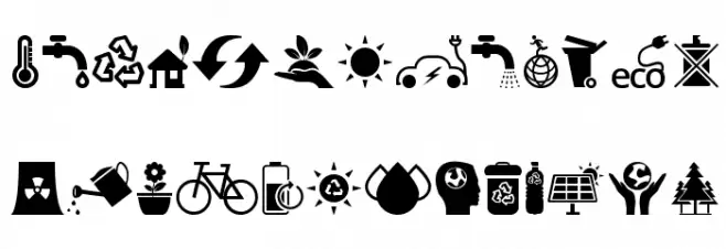 Ecology خط أحرف كبيرة