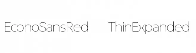 EconoSansRed-33ThinExpanded  Descarca Fonturi Gratis