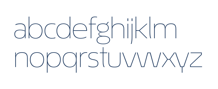 EconoSansRed-33ThinExpanded Lowercase