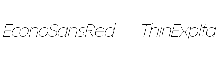 EconoSansRed-34ThinExpIta  لخطوط تنزيل