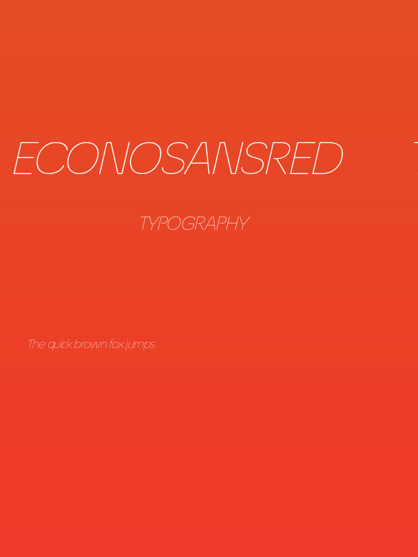 EconoSansRed-34ThinExpIta Poster