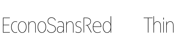 EconoSansRed-35Thin  免费字体下载
