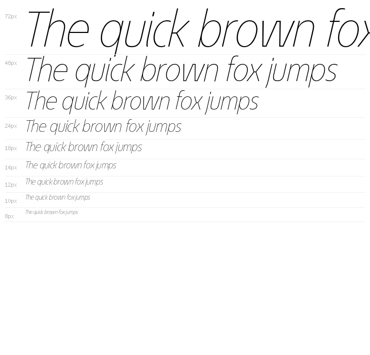 EconoSansRed-36ThinItalic Waterfall