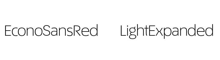 EconoSansRed-43LightExpanded  免费字体下载