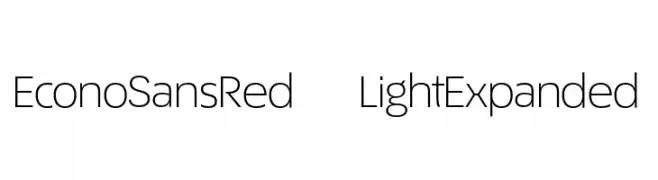 EconoSansRed-43LightExpanded  Frei Schriftart Herunterladen