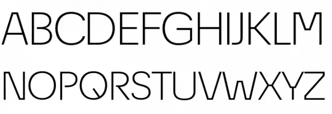 EconoSansRed-43LightExpanded Font Litere mari
