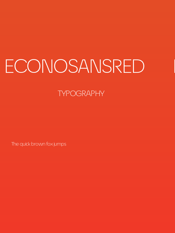 EconoSansRed-43LightExpanded Poster