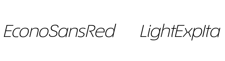 EconoSansRed-44LightExpIta  Frei Schriftart Herunterladen