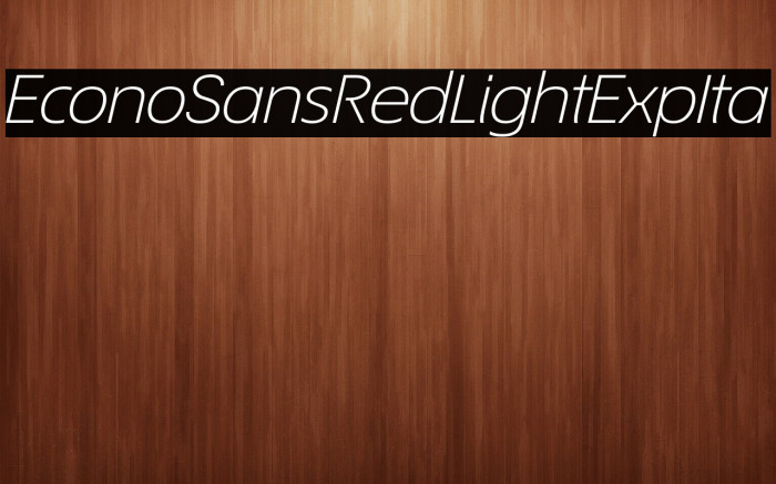 EconoSansRed-44LightExpIta Example 1