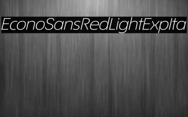 EconoSansRed-44LightExpIta Example 1