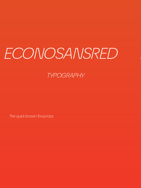 EconoSansRed-44LightExpIta Poster