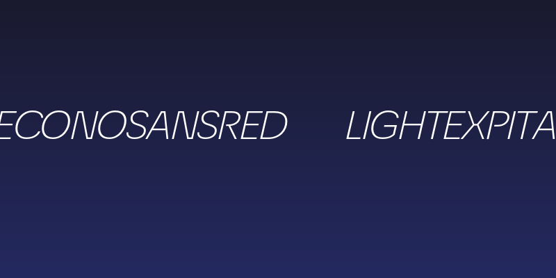 EconoSansRed-44LightExpIta Social Header