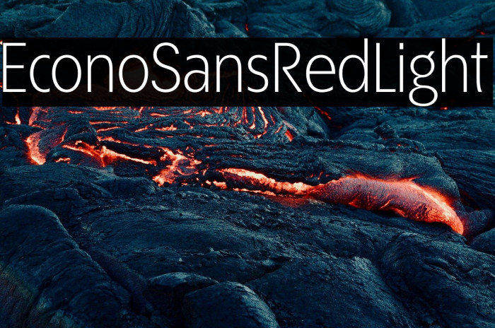 EconoSansRed-45Light Example 1