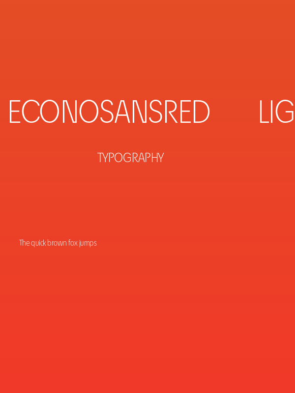 EconoSansRed-45Light Poster
