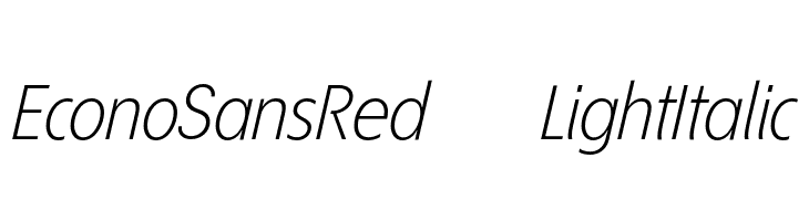 EconoSansRed-46LightItalic  Fuentes Gratis Descargar