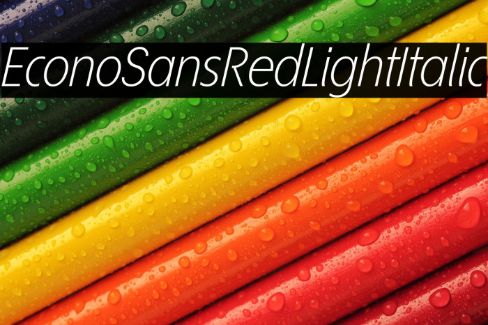 EconoSansRed-46LightItalic Example 2
