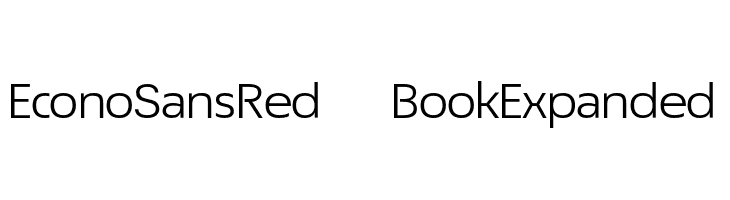 EconoSansRed-53BookExpanded  font caratteri gratis