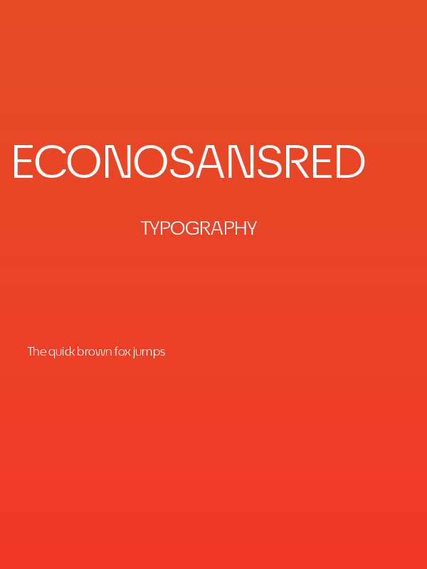 EconoSansRed-53BookExpanded Poster