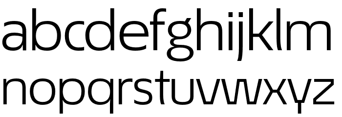 EconoSansRed-53BookExpanded Font LOWERCASE