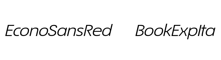 EconoSansRed-54BookExpIta  Fuentes Gratis Descargar