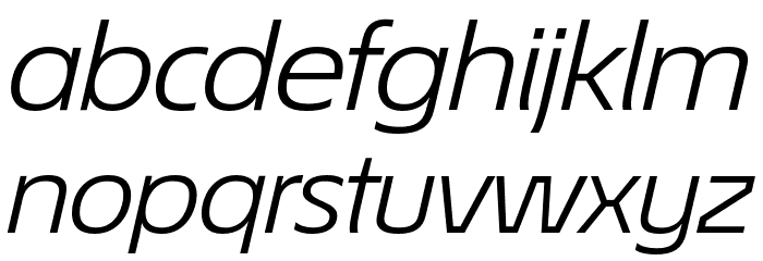 EconoSansRed-54BookExpIta Font LOWERCASE