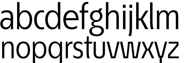 EconoSansRed-55Book Font LOWERCASE