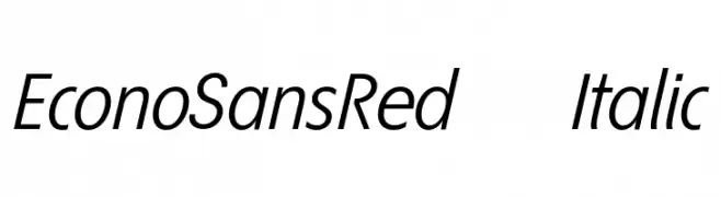 EconoSansRed-56Italic  フリーフォントのダウンロード