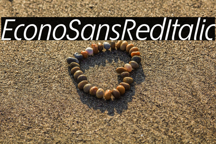 EconoSansRed-56Italic Example 3