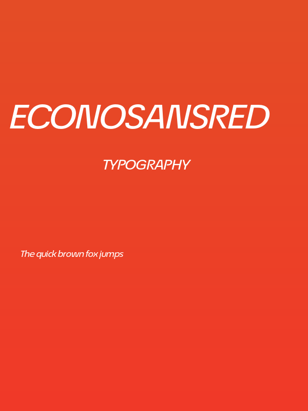 EconoSansRed-64MedExpIta Poster