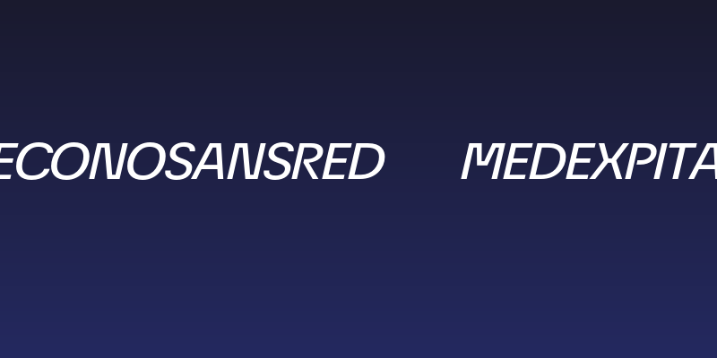 EconoSansRed-64MedExpIta Social Header