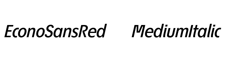 EconoSansRed-66MediumItalic  les polices de caractères gratuit tlcharger
