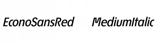 EconoSansRed-66MediumItalic  baixar fontes gratis