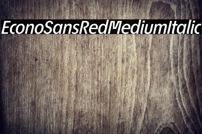 EconoSansRed-66MediumItalic Example 3