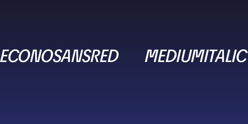 EconoSansRed-66MediumItalic Social Header