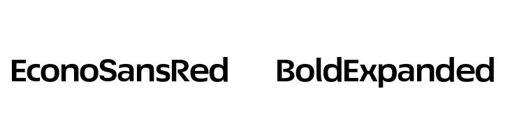 EconoSansRed-73BoldExpanded  Frei Schriftart Herunterladen