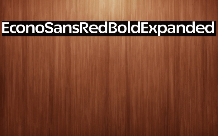 EconoSansRed-73BoldExpanded Example 2