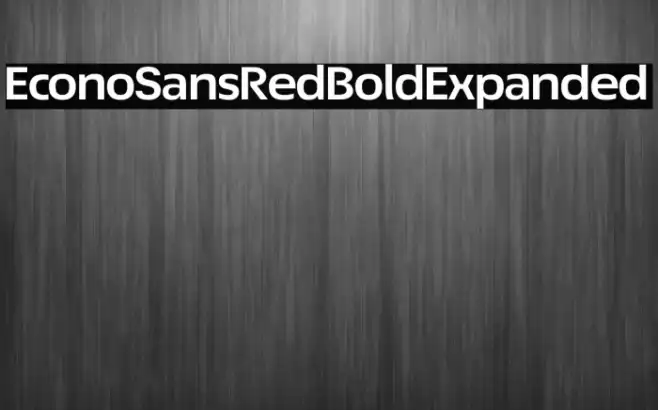 EconoSansRed-73BoldExpanded Example 2