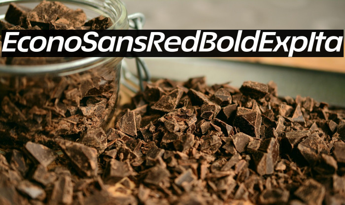 EconoSansRed-74BoldExpIta Example 1