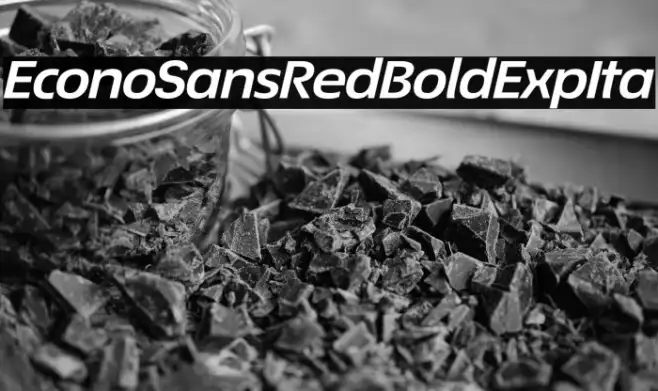 EconoSansRed-74BoldExpIta Example 1