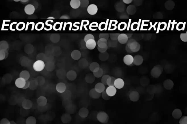 EconoSansRed-74BoldExpIta Example 2