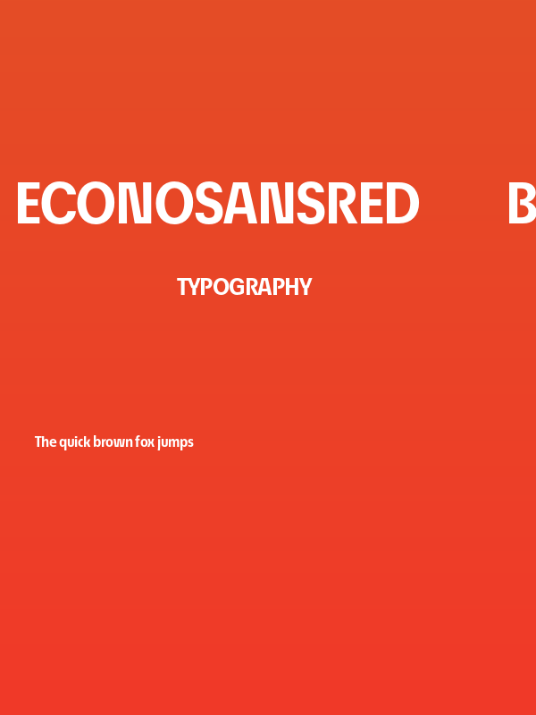 EconoSansRed-75Bold Poster