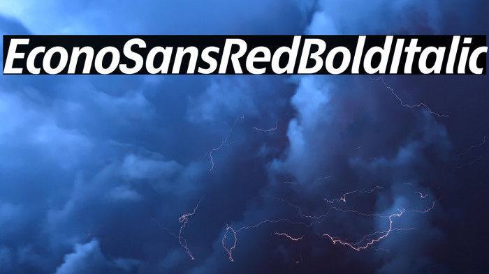 EconoSansRed-76BoldItalic Example 3