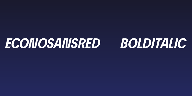 EconoSansRed-76BoldItalic Social Header
