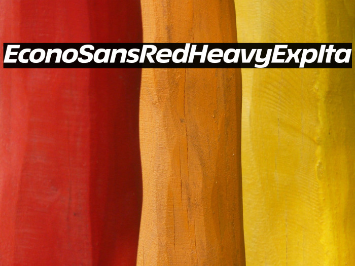 EconoSansRed-84HeavyExpIta Example 1